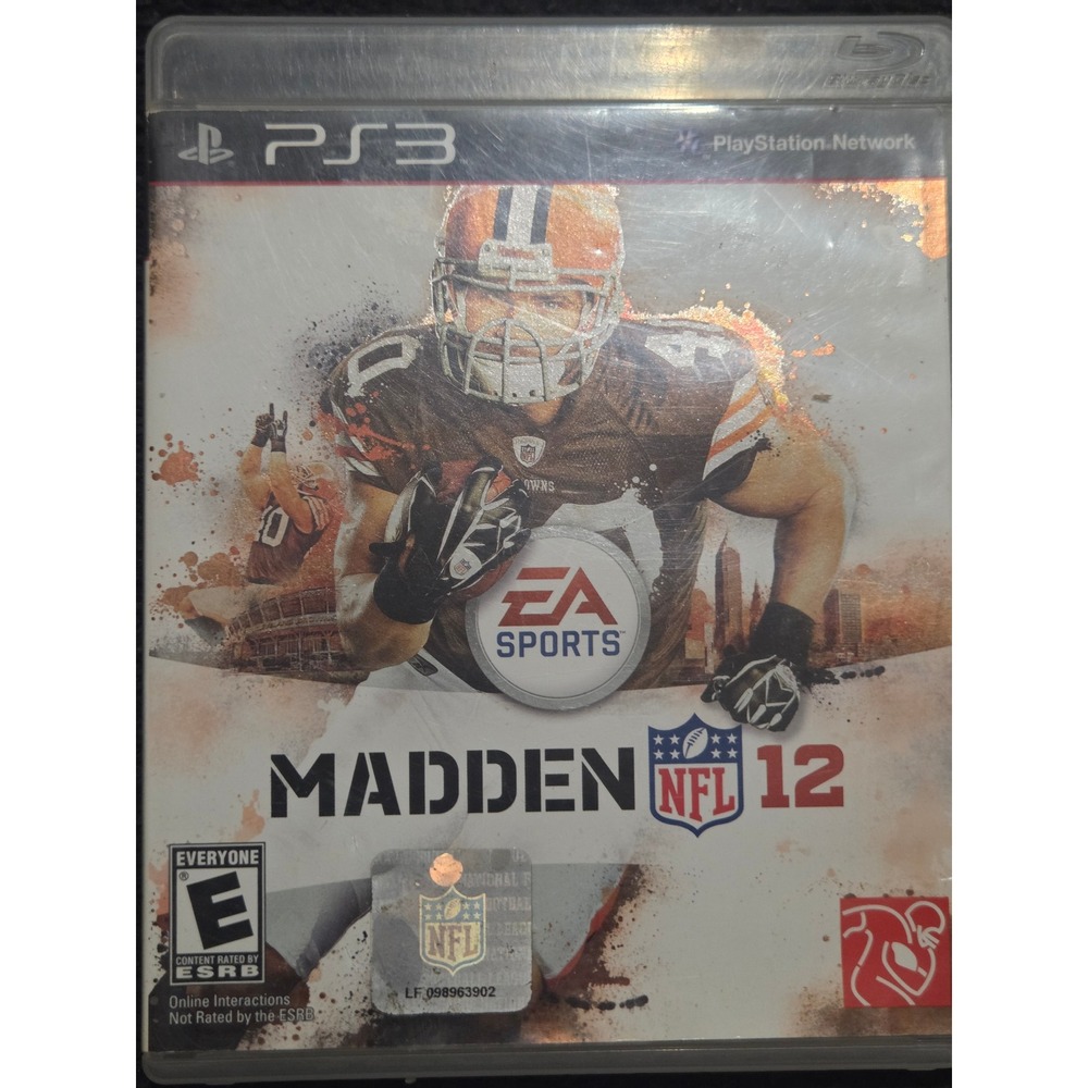 Madden NFL 12 Sony PS3 EA Sports Peyton Hillis Cover Football Game UNTESTED